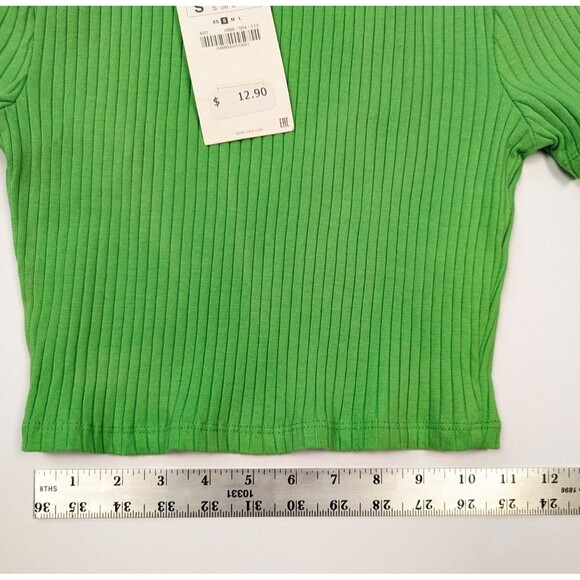 Zara Womens Green Crop Top Shirt Small NWT - Picture 4 of 5